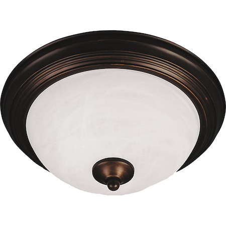 Maxim Lighting Essentials 2-Light 13.5" Wide Oil Rubbed Bronze Flush Mount Light 5841MROI